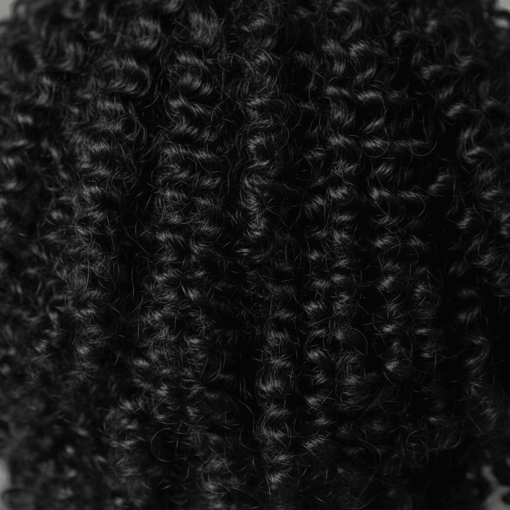 Beautiful coily hair texture